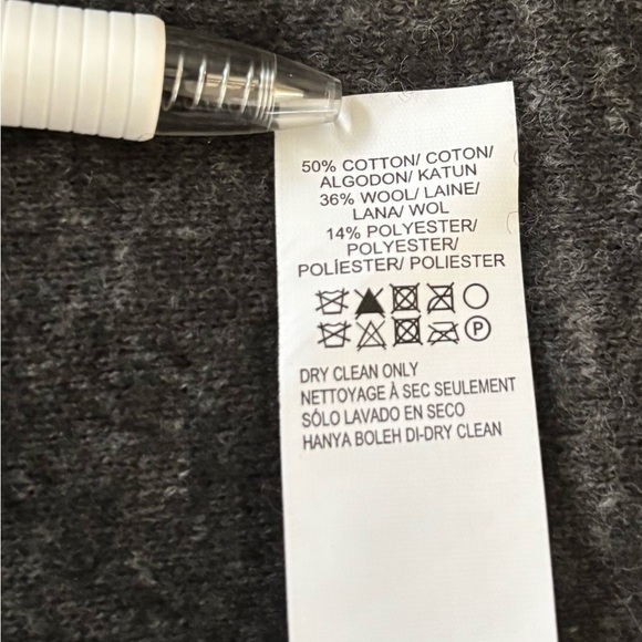 Lucky Brand Womens Gray Black Open Front Shawl Sweater Vest Size XS/S Wool Blend - Picture 4 of 6